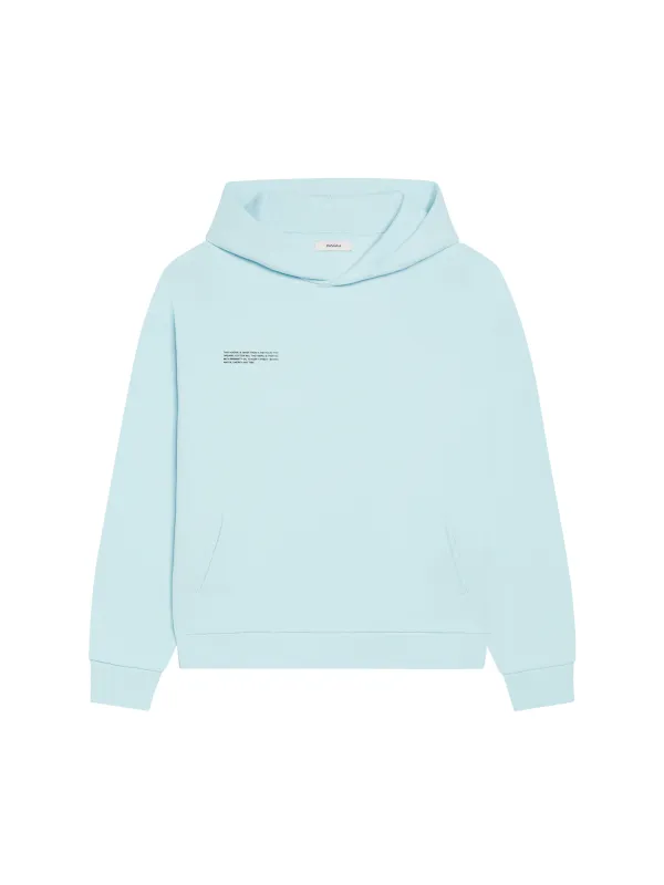 Mens 365 Heavyweight Hoodie—powder blue sold by Pangaia