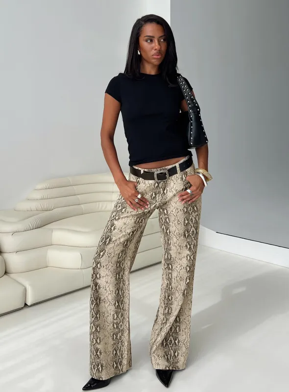 Serpentina Straight Leg Jeans Snake sold by Princess Polly