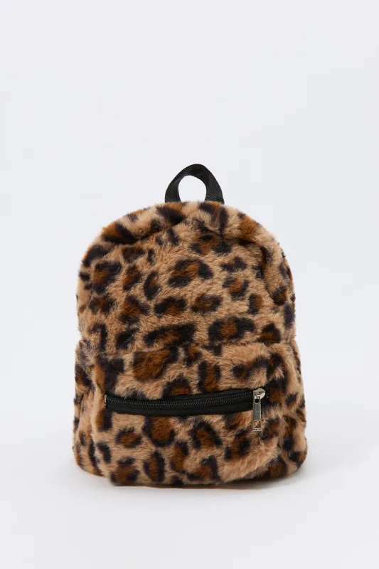 Girls Faux Fur Mini Backpack sold by Urban Planet