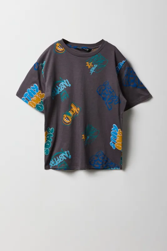 T-shirt à imprimé graffitis pour garçon sold by Urban Planet