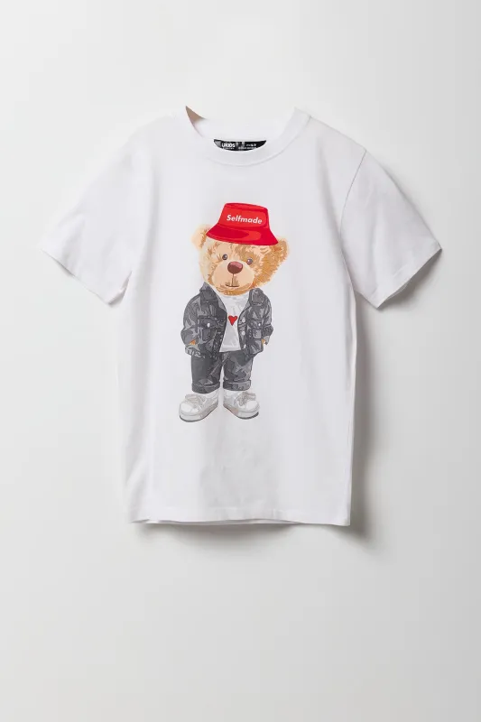 Boys Selfmade Teddy Graphic T-Shirt sold by Urban Planet