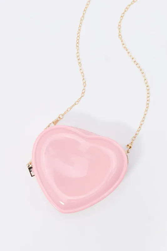 Girls Heart Shaped Crossbody Purse sold by Urban Planet