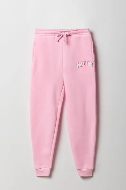 Jogger en molleton avec motif brodé City en chenille pour fille sold by Urban Planet