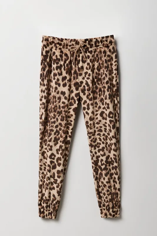 Jogger en velours avec motif guépard pour fille sold by Urban Planet