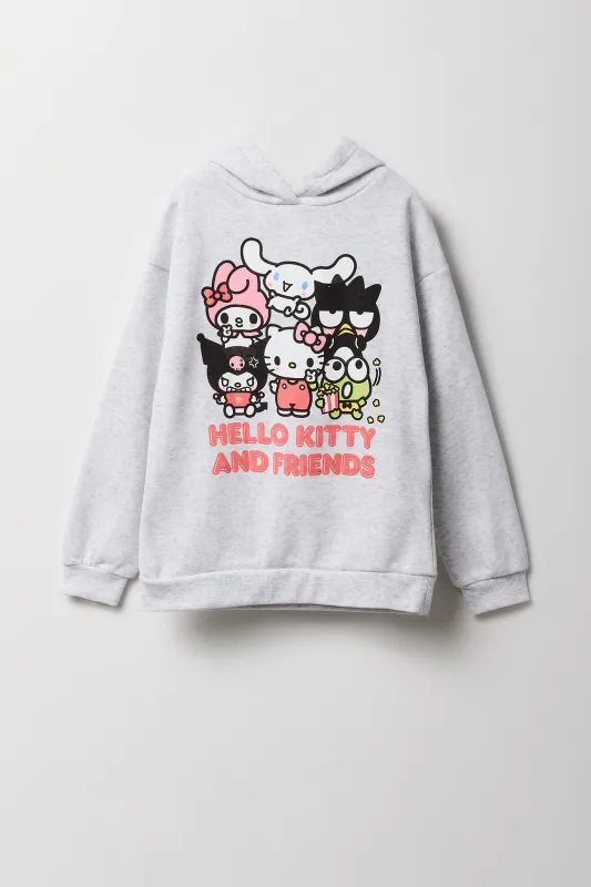 Haut à capuchon en molleton avec imprimé Hello Kitty & Friends pour fille sold by Urban Planet