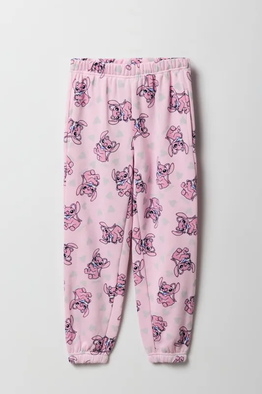 Girls Angel Print Fleece Jogger sold by Urban Planet