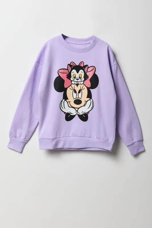 Chandail en molleton à imprimé Minnie & Kitty pour fille sold by Urban Planet