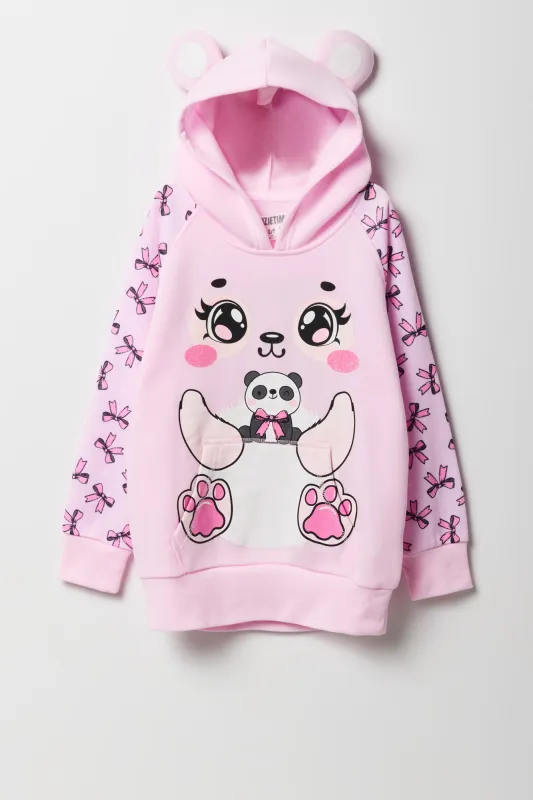 Haut à capuchon avec imprimé Panda Bow pour fille sold by Urban Planet