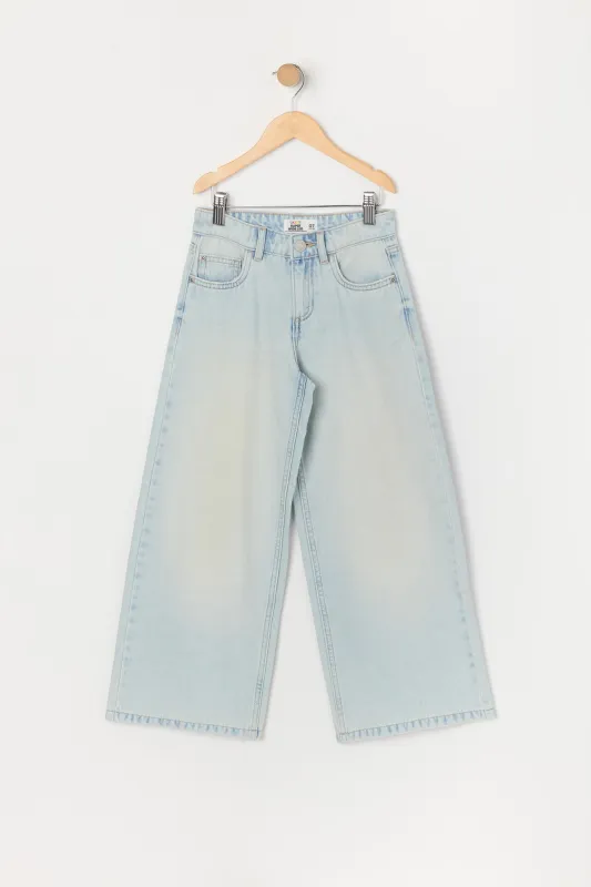Girls High Rise Super Wide Leg Jean sold by Urban Planet