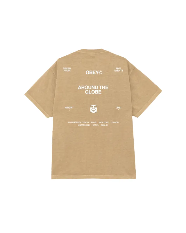 AROUND THE GLOBE PIGMENT T-SHIRT sold by Obey