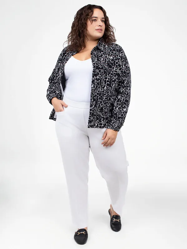 Semi-fitted long-sleeve blazer sold by Claire France