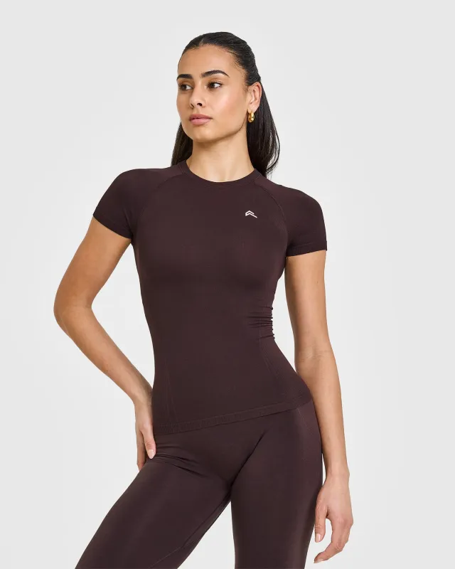 Go To Seamless Fitted Top | Plum Brown sold by Oner Active