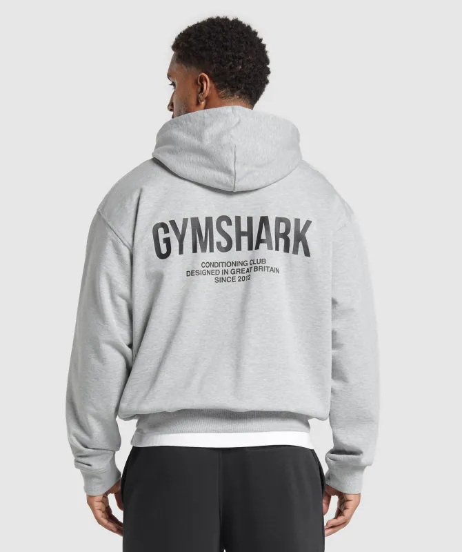Gymshark Conditioning Club Hoodie - Light Grey Core Marl sold by Gymshark