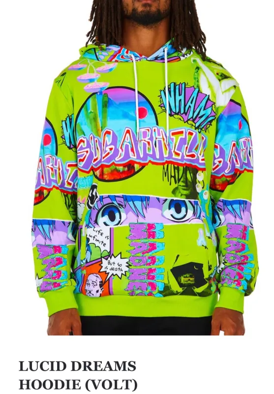 Sugarhill Men’s Hooded Sweatshirt Lucid Dreams sold by Unleashed Streetwear