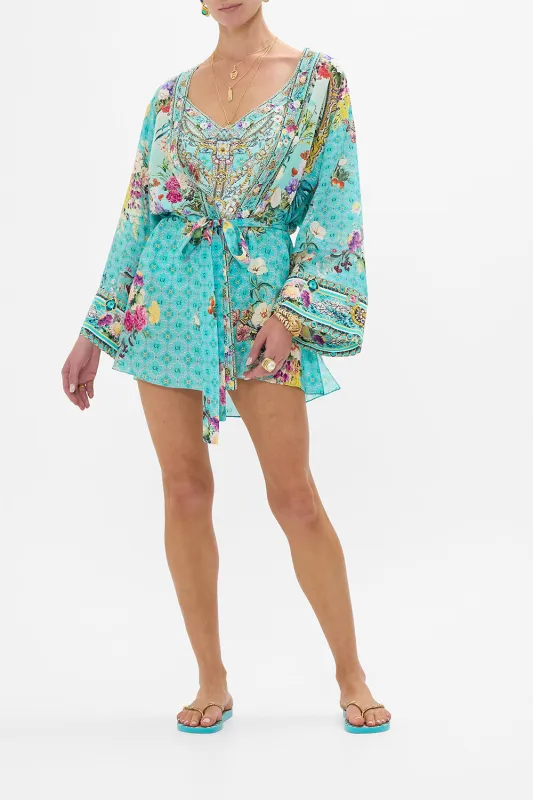 SHORT KIMONO WRAP GARDENS OF QUELUZ sold by Camilla