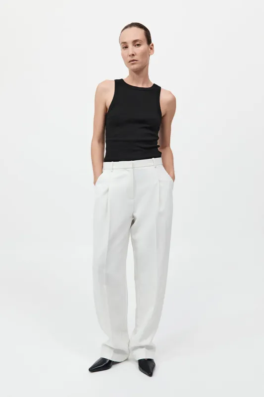 Tailored Pleat Pants - White sold by St. Agni