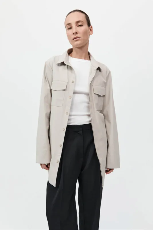 Utility Shirt Jacket - Creme sold by St. Agni