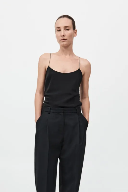 Fine Chain Silk Cami - Black sold by St. Agni