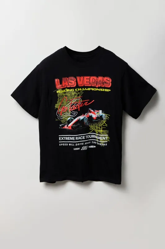 LA Racing Graphic T-Shirt sold by Charlotte Russe