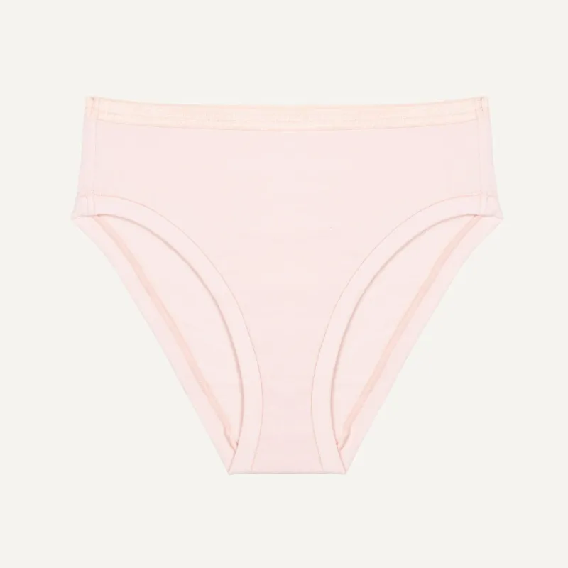 Organic Cotton Mid-Rise Bikini in Quartz sold by Knickey