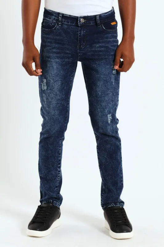 Boys Harold Denim - Dark Blue sold by Edgars