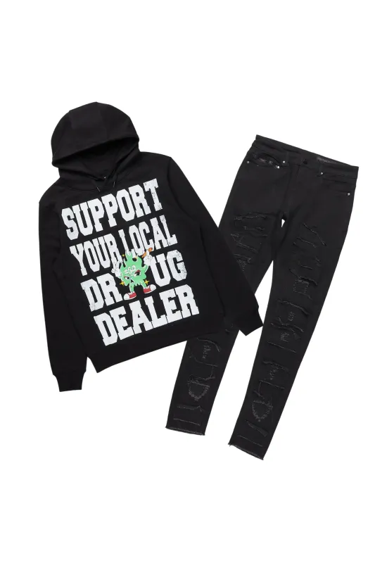 Tarl Black Hoodie & Camden Slim Fit Jean Bundle sold by Rockstar Original