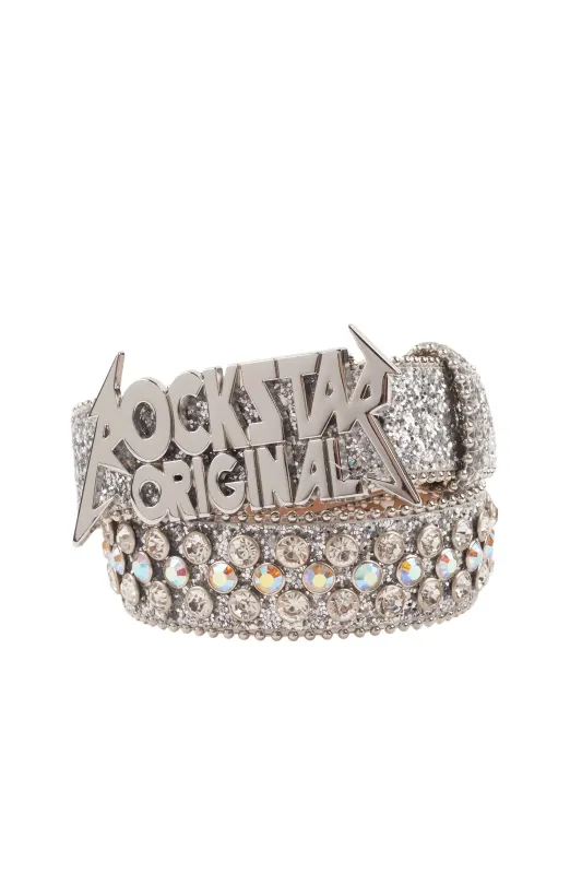 Girls Silas Silver Rockstar Logo Belt sold by Rockstar Original