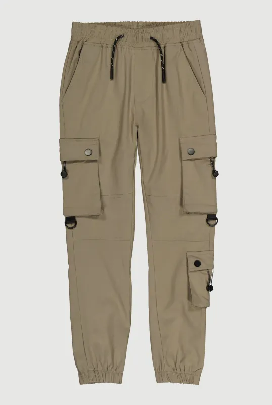 Boys Toggle Drawstring Cargo Pocket Joggers sold by Rainbow