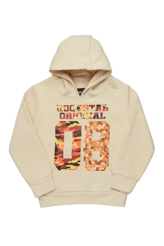 Boys Cassian Beige Graphic Hoodie sold by Rockstar Original