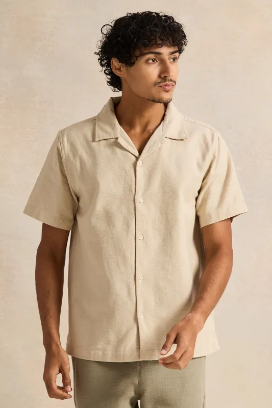 Men Beige Casual Shirt sold by Redtag