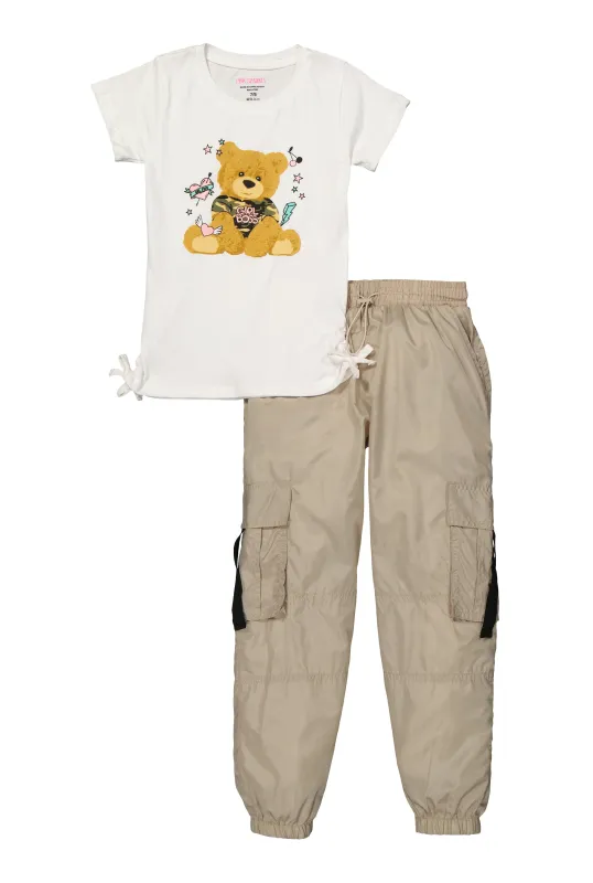 Girls Girl Boss Graphic Tee and Cargo Joggers sold by Rainbow