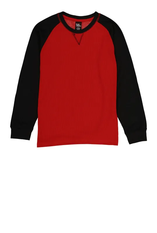 Boys Thermal Raglan Top sold by Rainbow