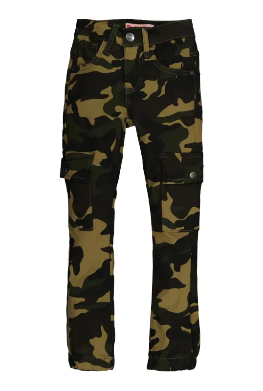Girls Camo Hyperstretch Cargo Joggers sold by Rainbow
