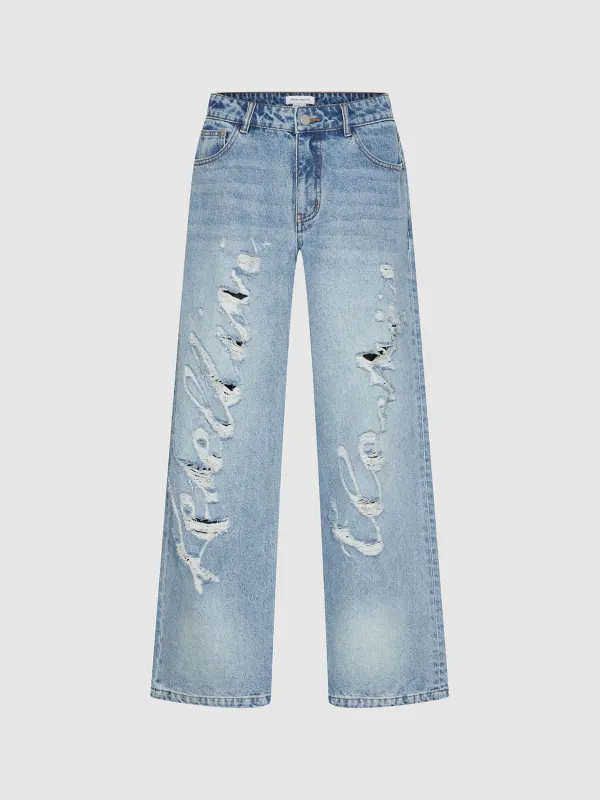 Ripped Denim Jeans sold by Urban Revivo