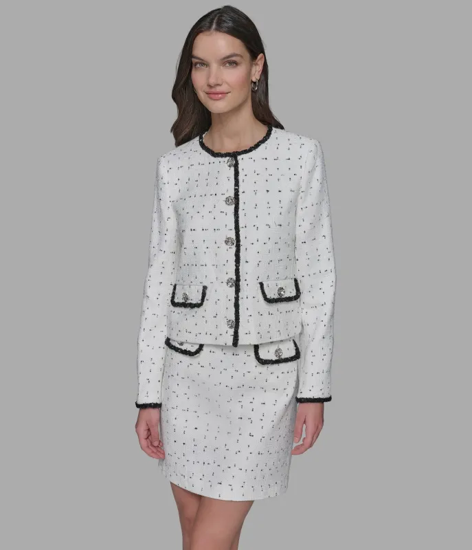 【新品】LADY LIKE TWEED SET UP Lady Like Tweed Set - Black/White | Fashion Nova