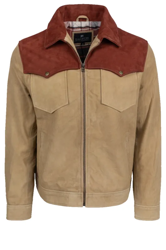 Maverick's Ranchers Two-Tone Suede Leather Jacket sold by Pinto Ranch