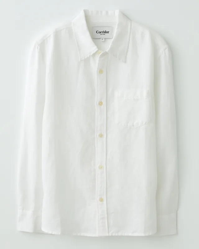 Linen Cotton LS - White sold by Corridor