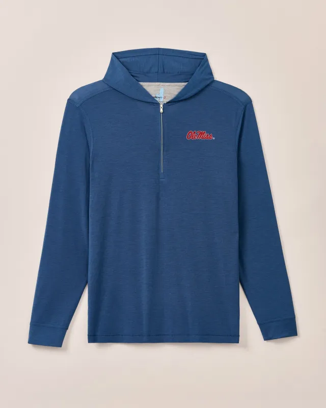 Ole Miss Welsey Performance 1/4 Zip Hoodie sold by Johnnie-O