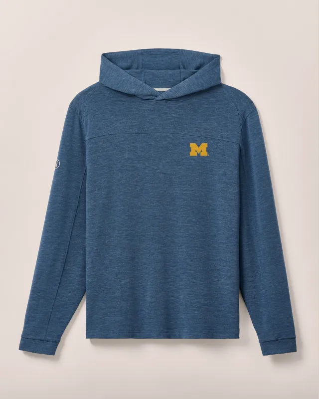 Michigan Remmy Lightweight Performance Hoodie sold by Johnnie-O