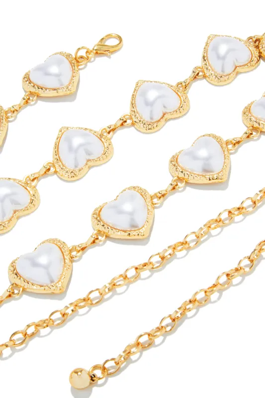 Heart of Hearts Chain Belt - Gold sold by Miss Lola
