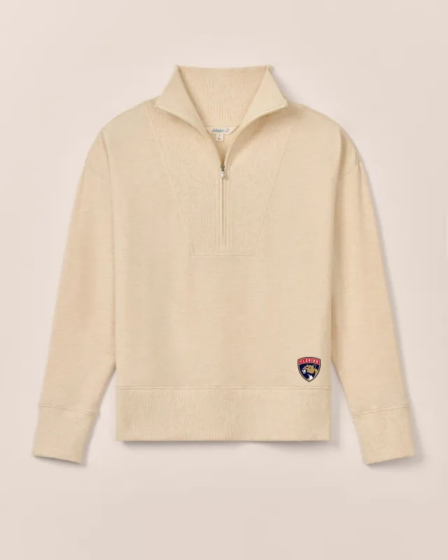 Women's Florida Panthers Taylor Drop Shoulder Cotton 1/4 Zip sold by Johnnie-O