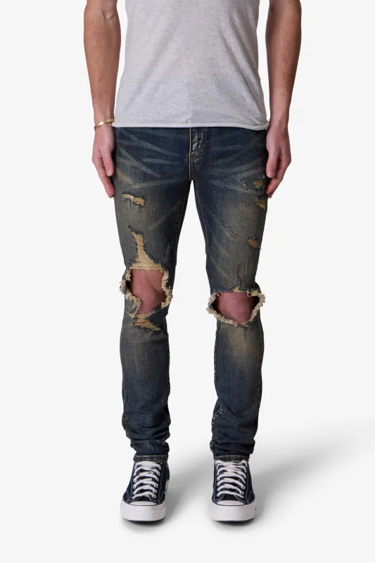 X738 Chewed Up Denim - Stone Washed Shadow sold by MNML