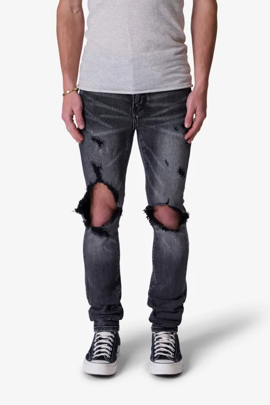 X738 Chewed Up Denim - Washed Black sold by MNML