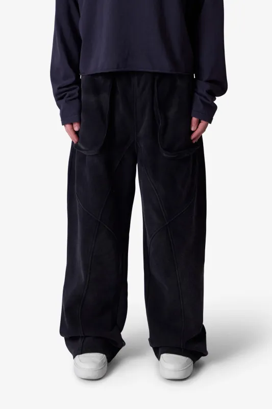 Cross Seamed Sweatpants - Washed Black sold by MNML