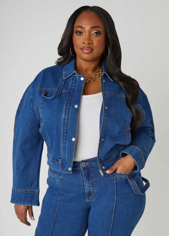 Denim Trucker Jacket sold by Ashley Stewart