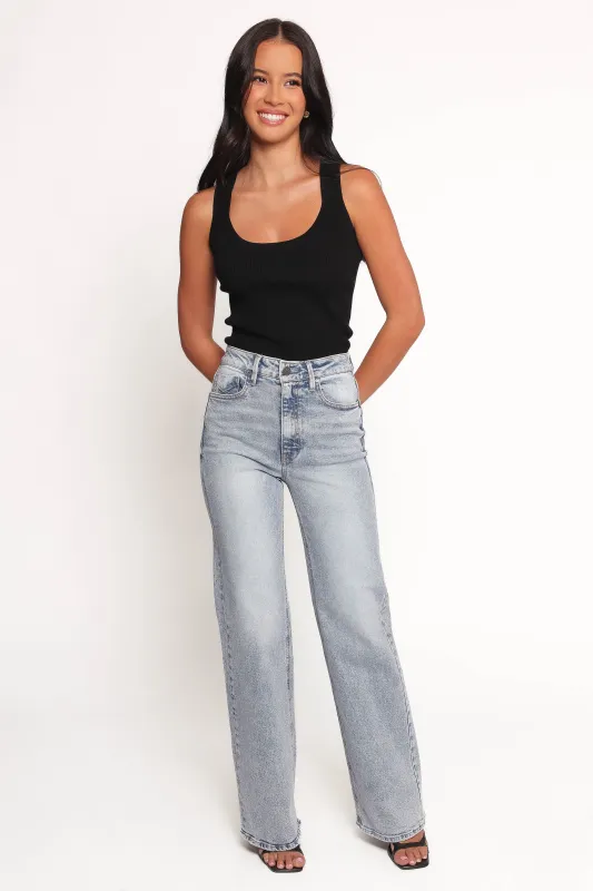 Jolene Wide Leg Jeans - Peace sold by Petal & Pup