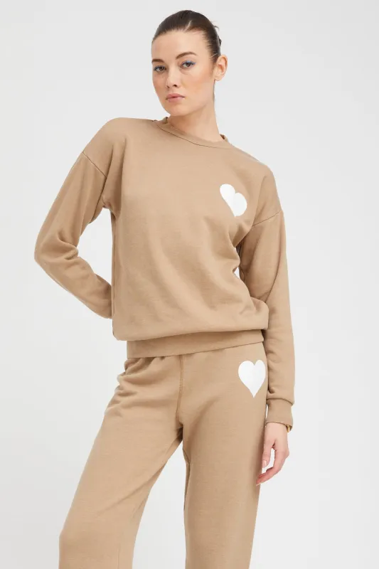Latte Heart Sweatshirt sold by SPRWMN