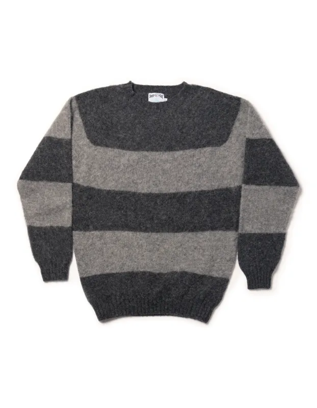 Trim Fit Block Stripe Shaggy Dog Sweater sold by J. Press