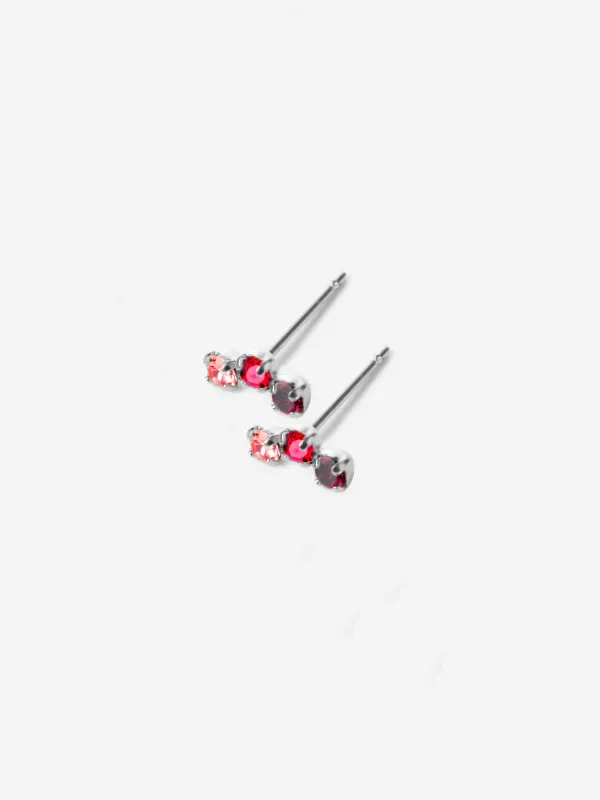 Gaston Earrings Pink/Ruby sold by Ivalo.com