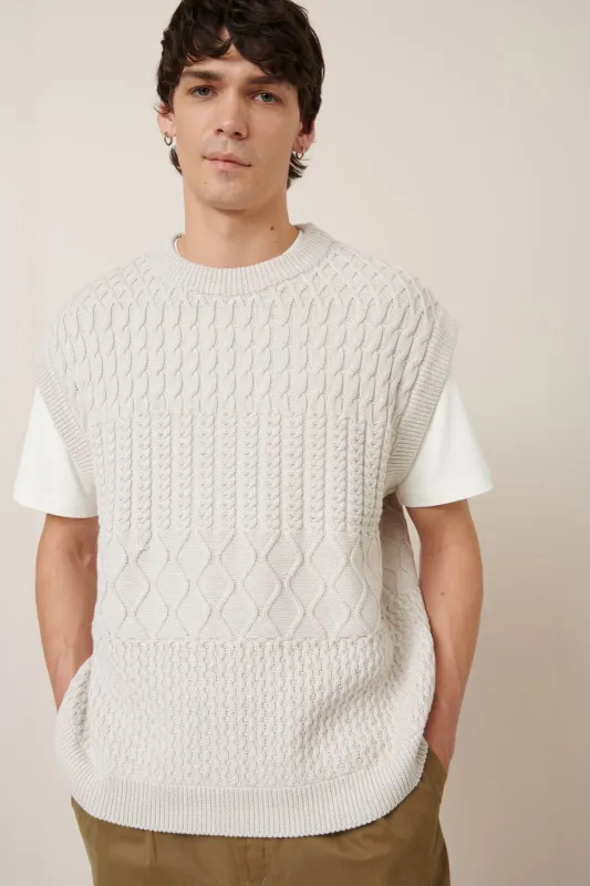 Aran Vest sold by Kowtow